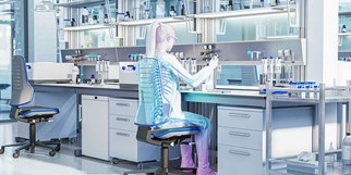 Laborstühle von Bimos